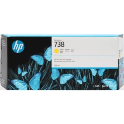 Oryginalny tusz HP 738 676M8A, żółty, 300 ml