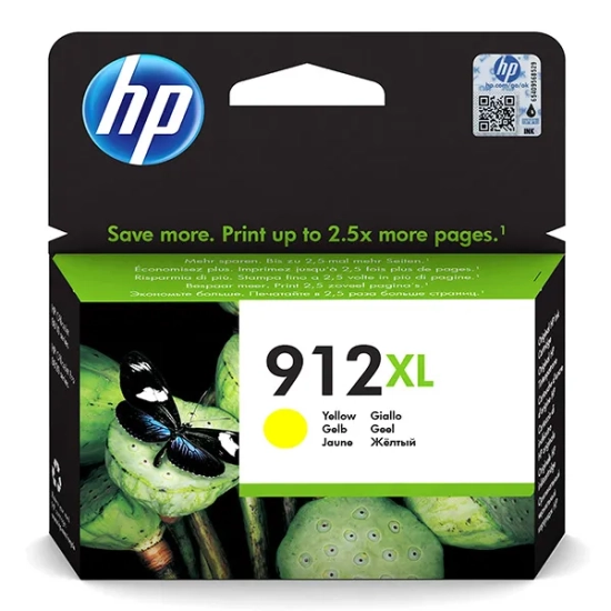 Oryginalny tusz HP 912XL high capacity 3YL83AE#BGY, żółty, 8,5 ml