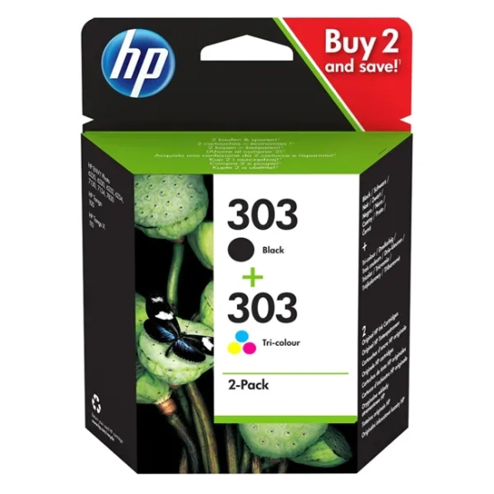 Oryginalny tusz HP zestaw tuszy 3YM92AE 303 3YM92AE#LS1