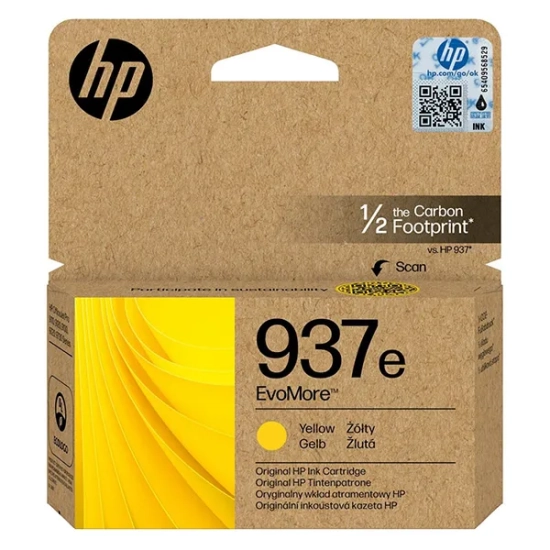 Oryginalny tusz HP EvoMore 4S6W8NE 937e 4S6W8NE#CE1, żółty, 1 650 stron