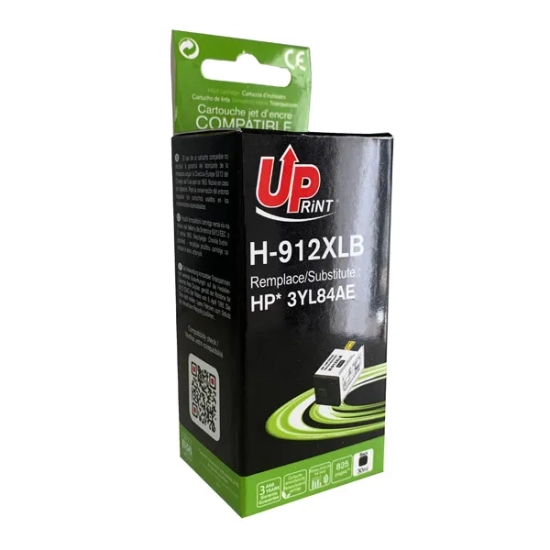Kompatybilny tusz UPrint 3YL84AE HP 912XL H-912XLB-HP, czarny, 825 stron