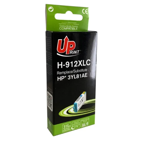 Kompatybilny tusz UPrint 3YL81AE HP 912XL H-912XLC-HP, cyjan, 825 stron