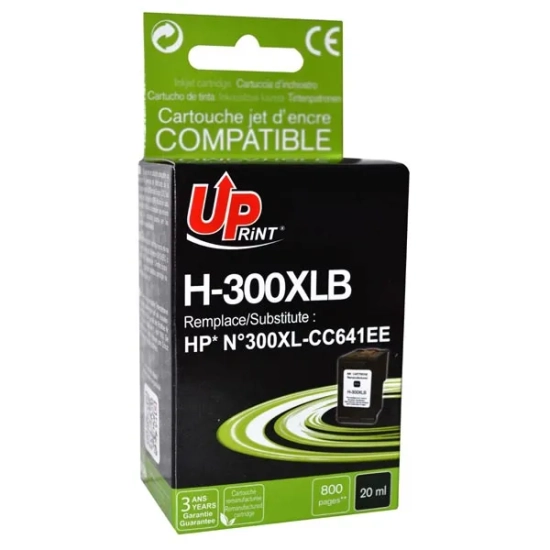 Kompatybilny tusz UPrint CC641EE HP 300XL H-300XL-B, czarny, 19 ml