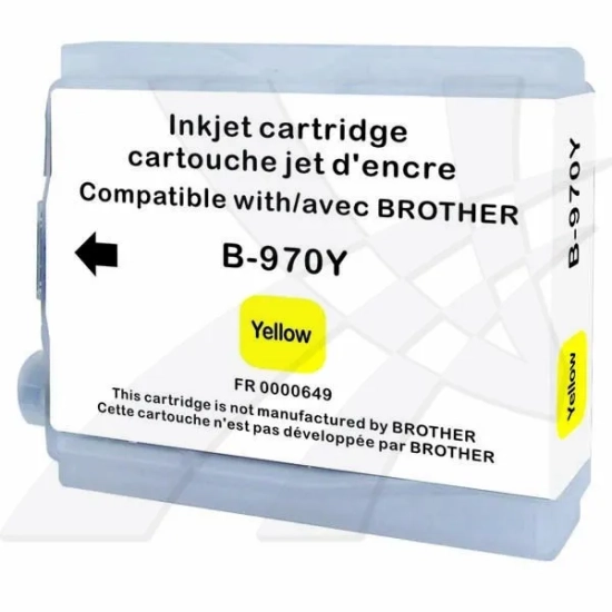 Kompatybilny tusz UPrint LC-1000Y B-970Y, żółty, 10 ml