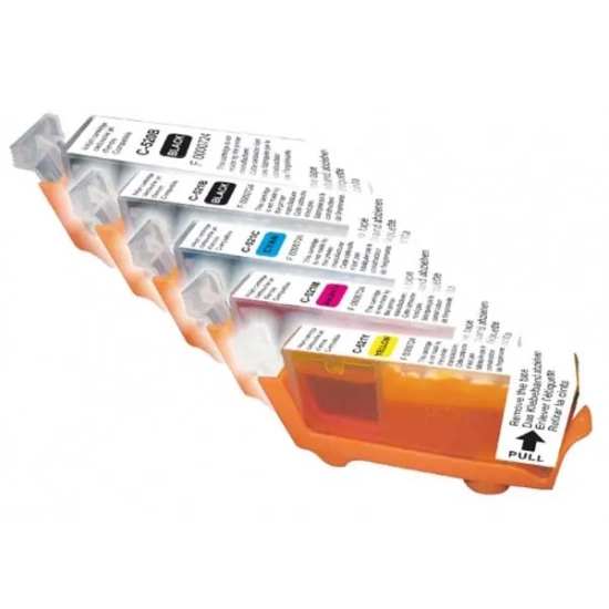 Kompatybilny zestaw tuszów UPrint do drukarek CLI521, 5 sztuki, CMYK