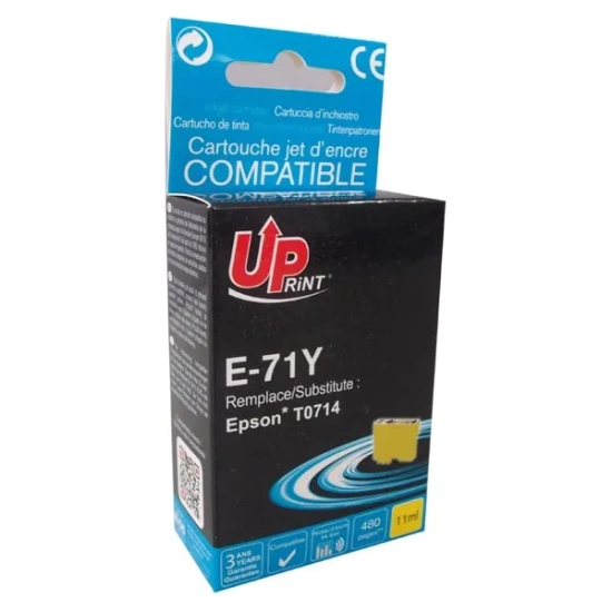 Kompatybilny tusz UPrint C13T07144021 E-71Y, żółty, 10 ml