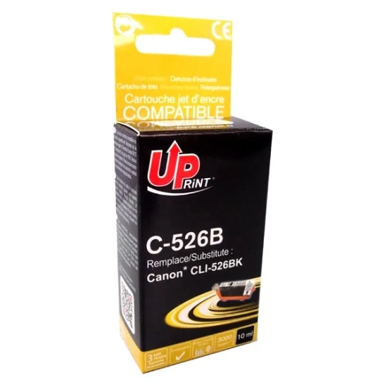 Kompatybilny tusz UPrint CLI526BK chipem C-526B, czarny, 10 ml