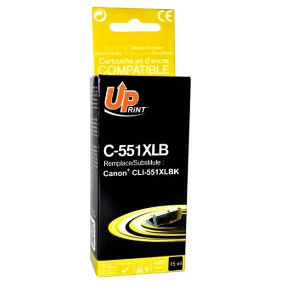 Kompatybilny tusz UPrint CLI551BK XL high capacity C-551XLB, czarny, 11 ml