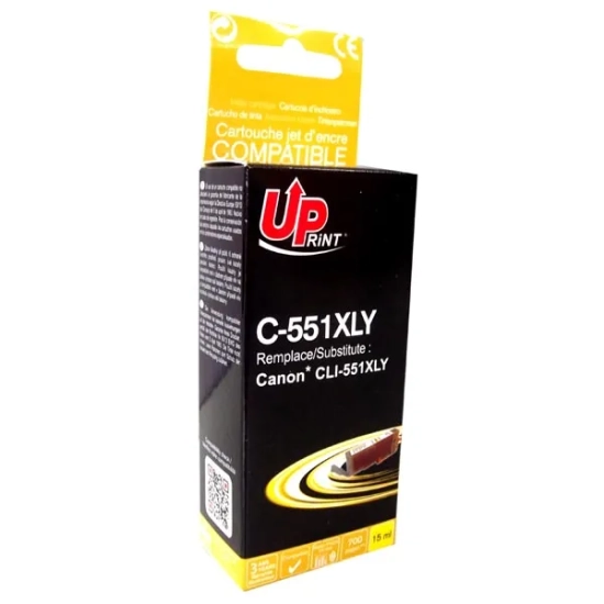 Kompatybilny tusz UPrint CLI551Y XL high capacity C-551XLY, żółty, 11 ml