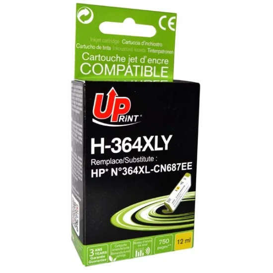 Kompatybilny tusz UPrint CB325EE CN687EE H-364XLY, żółty, 12 ml