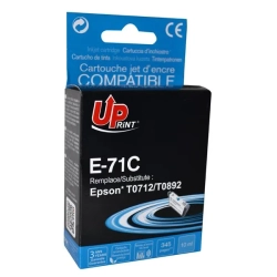 Kompatybilny tusz UPrint C13T07124011 E-71C, cyjan, 10 ml