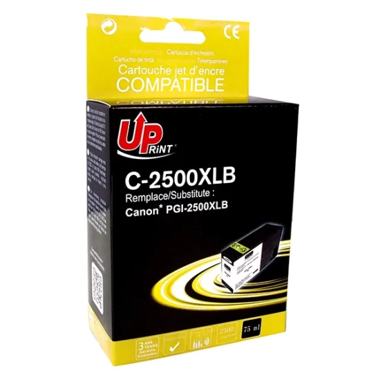 Kompatybilny tusz UPrint PGI 2500XL C-2500XLB, czarny, 75 ml, 2 500 stron