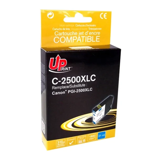 Kompatybilny tusz UPrint PGI 2500XL high capacity C-2500XLC, cyjan, 21 ml
