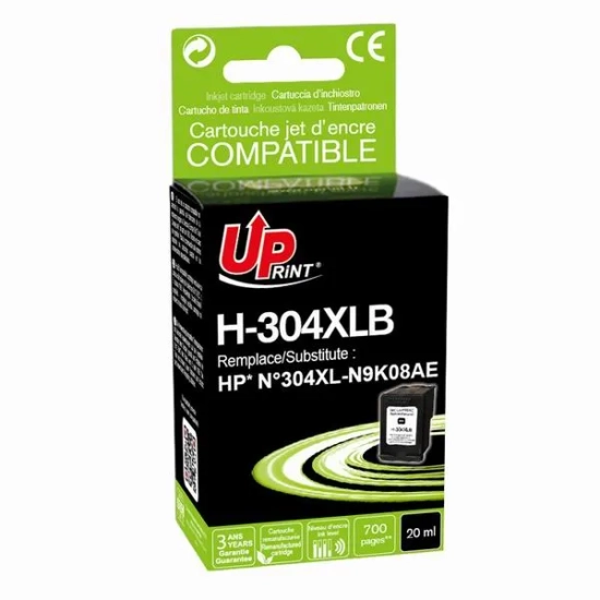 Kompatybilny tusz UPrint N9K08AE HP 304XL H-304XLB, czarny, 20 ml