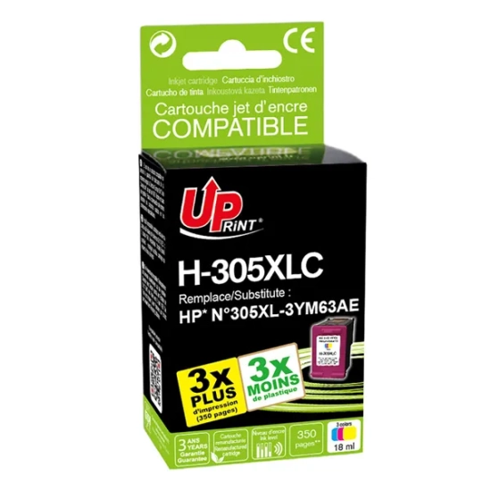 Kompatybilny tusz UPrint 3YM63AE HP 305XL H-305XLCL, kolorowy, 350 stron