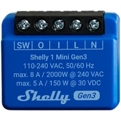 Mini przekaźnik Shelly 1 Mini Gen3 ze stykiem bezpotencjałowym