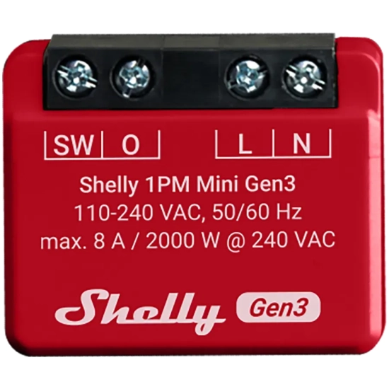 Moduł przekaźnikowy Shelly 1PM Mini Gen3 z pomiarem