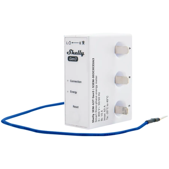 Miernik energii Shelly 3EM-63T Gen3 trójfazowy