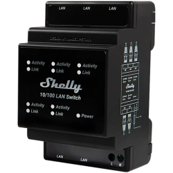 Switch Shelly LAN 5-portowy 10/100 Mb/s DIN