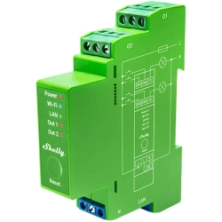 Ściemniacz Shelly Pro Dimmer 2PM, 2 kanały, pomiar mocy, DIN