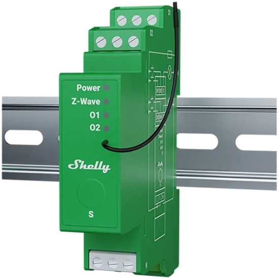Ściemniacz Shelly Wave Pro Dimmer 2PM, Z-Wave, pomiar mocy, DIN