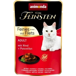 ANIMONDA vom Feinsten Wołowina, filet z indyka - mokra karma dla kota - 85