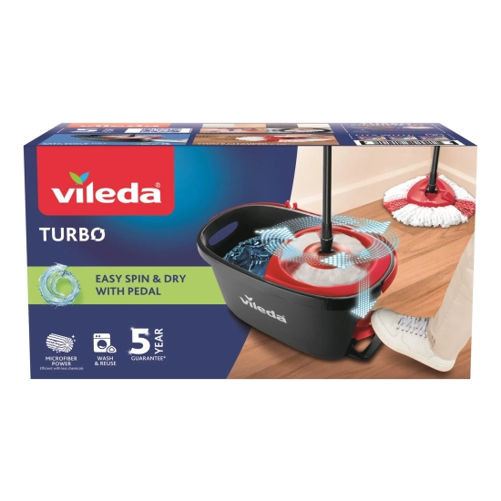 Mop obrotowy Vileda Turbo 163422 z wiadrem i pedałem