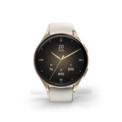 Smartwatch Hama 8900 GPS AMOLED 1.32'' z beżowym paskiem silikonowym