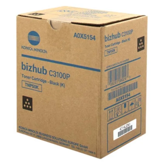 Oryginalny toner Konica Minolta TNP-50K 5000 A0X5154, czarny, 4 700 stron