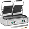 Royal Catering Grill kontaktowy podwójny z płytą gładką i ryflowaną 48 x
