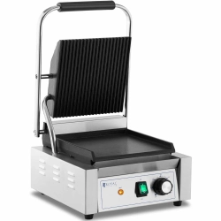 Royal Catering Grill kontaktowy elektryczny płyta gładka i ryflowana 23 x