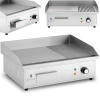 Royal Catering Grill elektryczny płyta grillowa gładka ryflowana 548 x 350