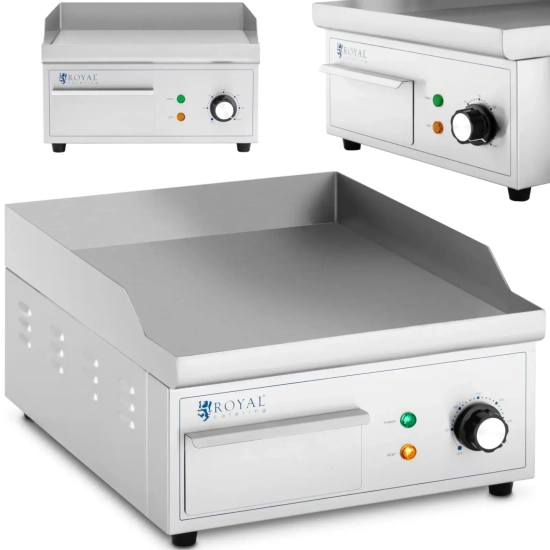 Royal Catering Grill elektryczny płyta grillowa gładka 35 x 38 cm 2000 W