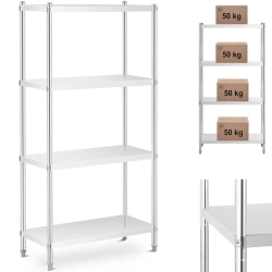 Royal Catering Regał metalowy magazynowy gastronomiczny do 200 kg 90 x 40