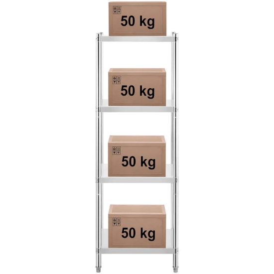 Royal Catering Regał metalowy magazynowy gastronomiczny do 200 kg 60 x 60