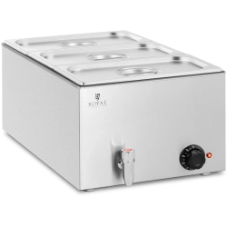 Royal Catering Bemar podgrzewacz elektryczny z kranem 3 x GN 1/3 600 W