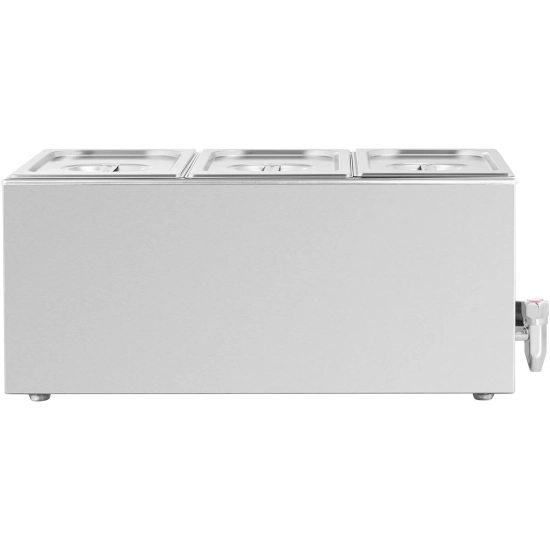 Royal Catering Bemar podgrzewacz elektryczny z kranem 3 x GN 1/3 600 W