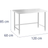 Royal Catering Stół blat roboczy stalowy nierdzewny 120x60cm