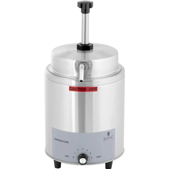 Royal Catering Podgrzewacz do sosów elektryczny z dyspenserem pompką 3.3 l
