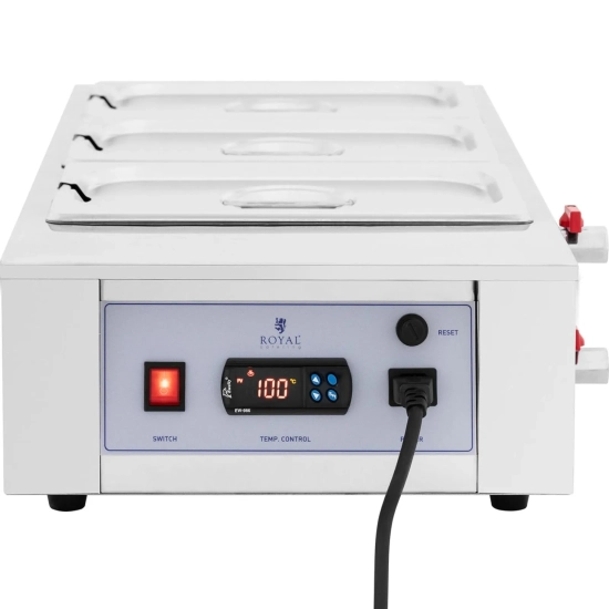 Royal Catering Podgrzewacz do czekolady sosów polew elektryczny 3 x 3.2 l