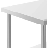 Royal Catering Stół blat roboczy na kółkach 2 poziomy 60 x 60 cm STAL do
