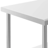 Royal Catering Stół blat roboczy na kółkach 2 poziomy 60 x 80 cm STAL do