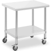 Royal Catering Stół blat roboczy na kółkach 2 poziomy 60 x 80 cm STAL do