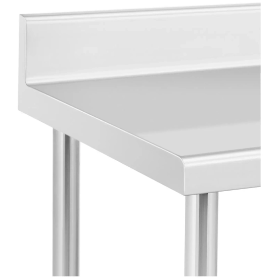 Royal Catering Stół blat roboczy na kółkach z rantem 2 poziomy 60 x 60 cm