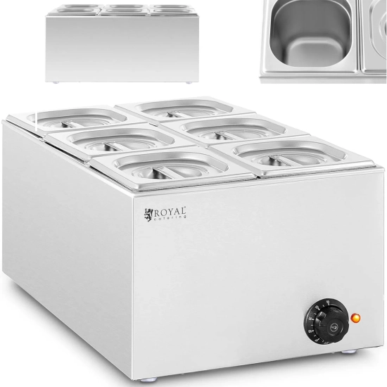 Royal Catering Bemar podgrzewacz elektryczny 6 x GN 1/6 640 W
