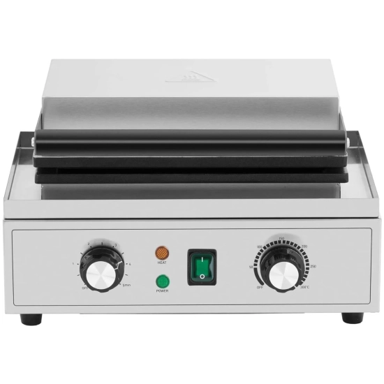 Royal Catering Gofrownica prostokątna na 3 gofry belgijskie TEFLON 1500 W