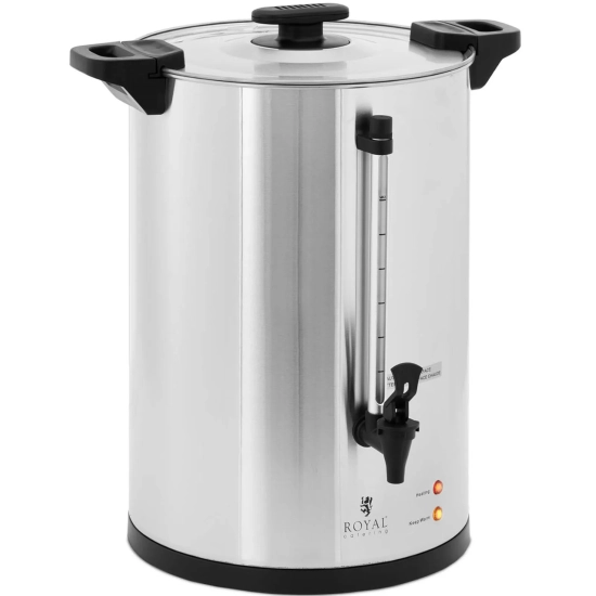 Royal Catering Zaparzacz do kawy herbaty z kranem 20 l 1650 W srebrny