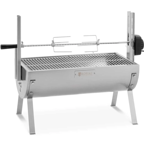 Royal Catering Grill węglowy z rożnem obrotowym elektrycznym do pieczenia