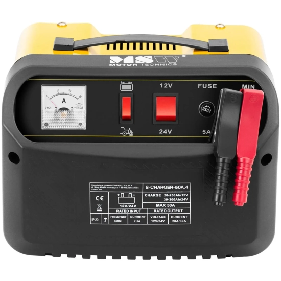 MSW Prostownik samochodowy z rozruchem awaryjnym 12/24 V 45 A