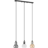 Uniprodo Lampa sufitowa nowoczesna 3 punktowa E27 - szklane dzwonki